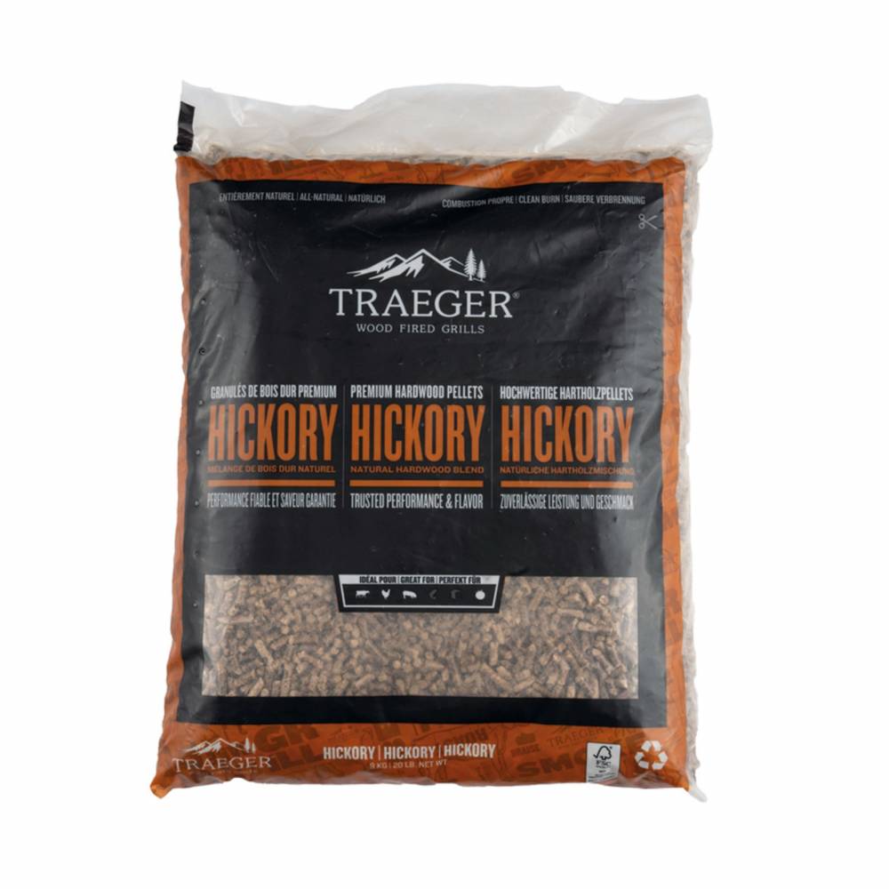 Traeger Hartholz Pellets Hickory FSC 9kg Sack NEU!!!