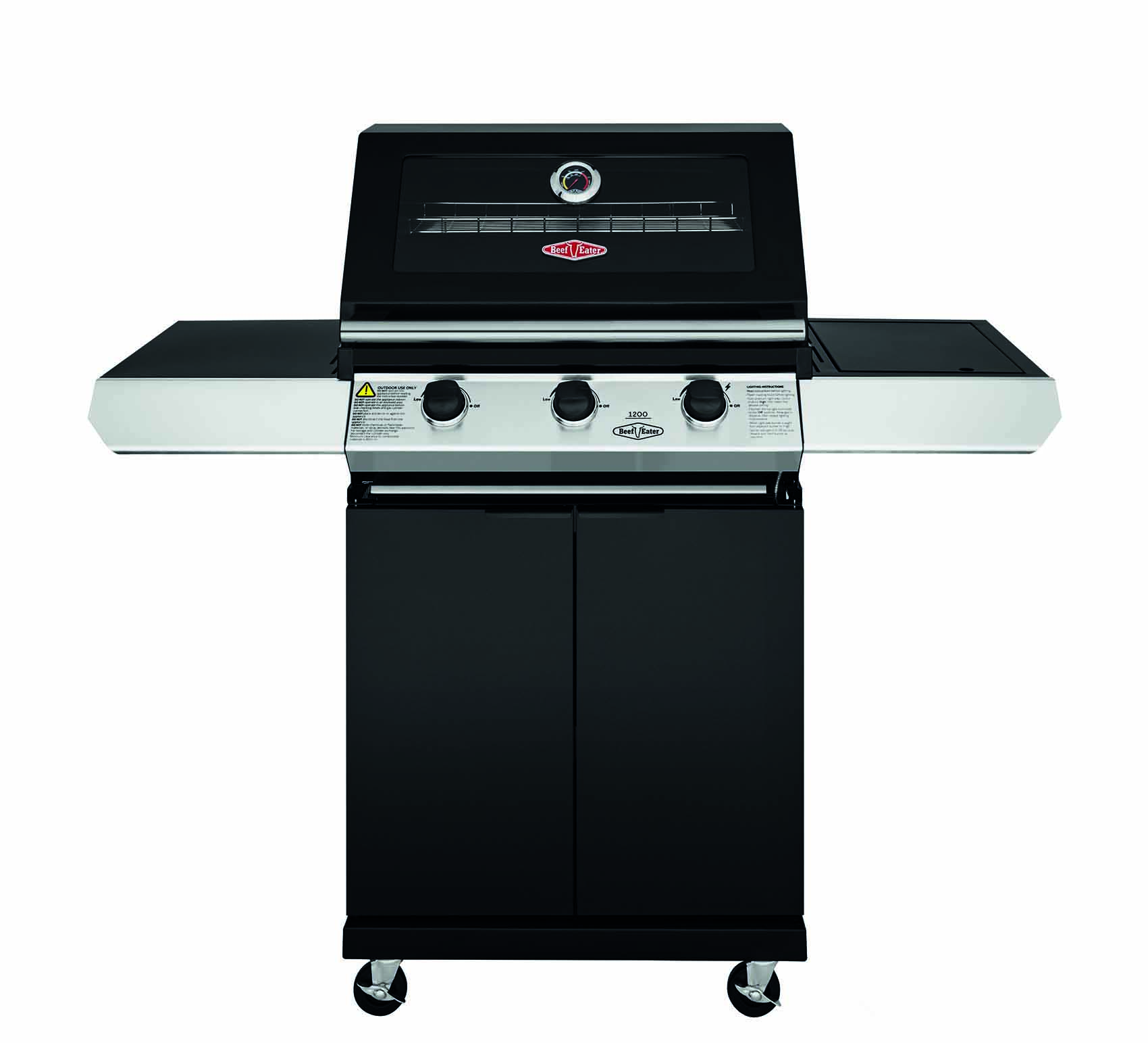 Beefeater 1200E Serie - 3 Brenner Grillwagen in Schwarz