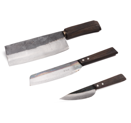 What a Wok Handgemiedetes Asiamesser – 3er Set 